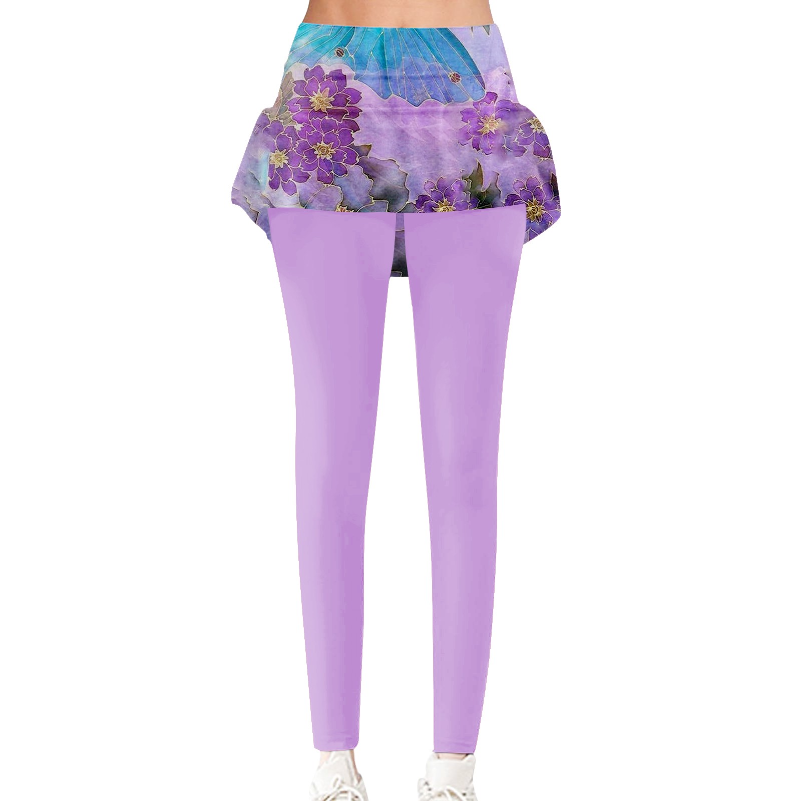 XIMIN Women's Cropped Trousers Ladies Tennis Skirted Leggings with