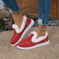 thumbnail image 1 of XIMIN Women's Flat Fluffy Snow Boots Ankle Booties Faux Fur Lining Anti-Slip Slip on Loafer Casual Winter Warm Outdoor Cold Weather Plush Short Booties, 1 of 3