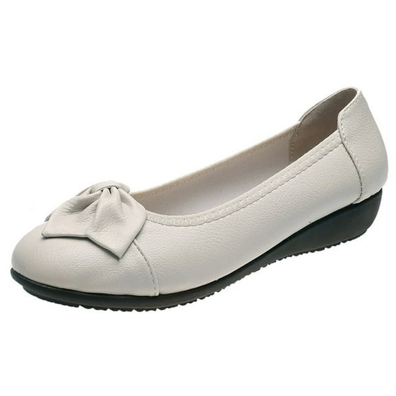 XIMIN Women's Flats Mesh Shoes Faux Suede Round Toe Ballet Dressy Non Slip Solid Color Comfortable Breathable Slip On Walking Casual Shoes Footwear (6.5, Gray)