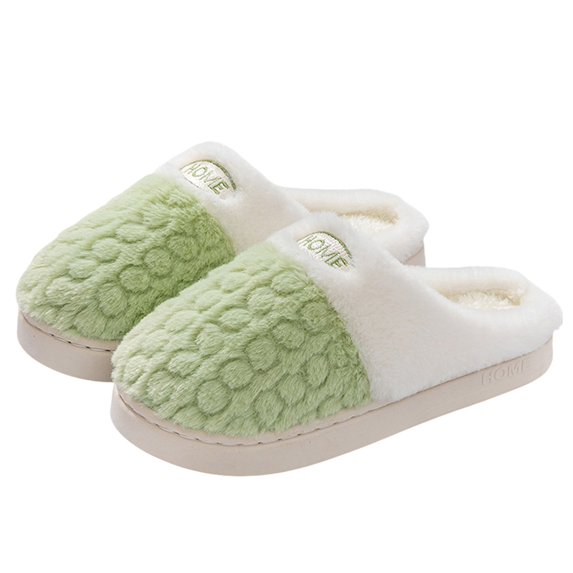 XIMIN Women's Fleece Lined Indoor Slippers Winter Warm Fuzzy House Slippers with Memory Foam Soft Comfortable Fuzzy Slippers Indoor and Outdoor Soles