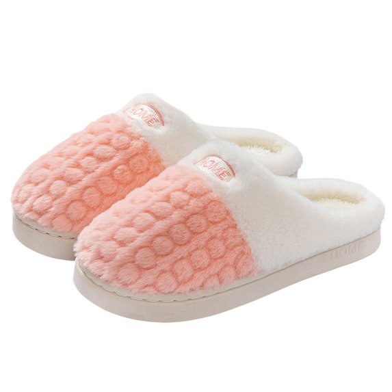 XIMIN Women's Fleece Lined Indoor Slippers Winter Warm Fuzzy House Slippers with Memory Foam Soft Comfortable Fuzzy Slippers Indoor and Outdoor Soles