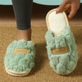 thumbnail image 1 of XIMIN Women's Fuzzy Slip-On Scuff Slippers Non Slip Plush Soft Comfy Memory Foam Non-slip Indoor House Shoes Cute Shoes Warm Cozy Lightweight Comfy Slippers, 1 of 8