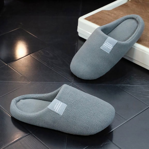 XIMIN Women's House Slippers Fluffy Memory Foam Cotton Comfortable Washable Indoor and Outdoor Bedroom Shoes with Non-Slip Rubber Outsoles