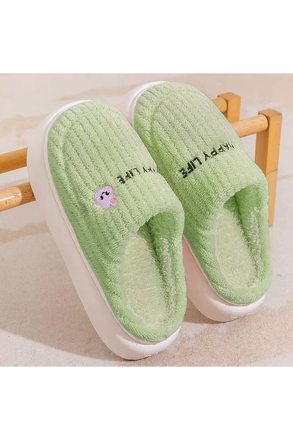Women's Indoor Bedroom Faux Fur Anti-Skid Slipper with Memory Foam Wool-Like House Shoe with Rubber Sole Warm Winter Suede House Slippers
