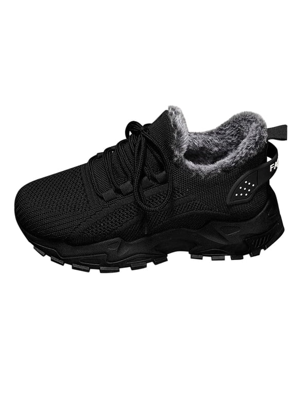 Women's Low Top Mesh Snow Boots Plus Size Warm Fleece Lined Boots Fall & Winter Comfortable Outdoor & Indoor Wear Gift Casual Trending Shoes