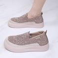 thumbnail image 1 of XIMIN Women's Mesh Loafers Chunky Sole Slip On New Shoes Single Casual Daily Mother Shoes Non-Slip Soft Sole Comfort Lightweight Travel Shoes Fashion Sneaker ﻿, 1 of 8