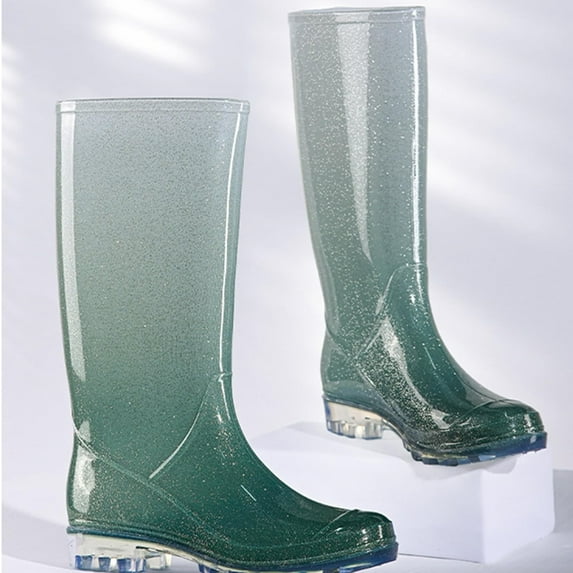 XIMIN Women's Non-Slip Rubber Garden Boots Knee-High Waterproof Rain Boots for Farming Fishing Outdoor Work Comfortable & Durable Garden Footwear