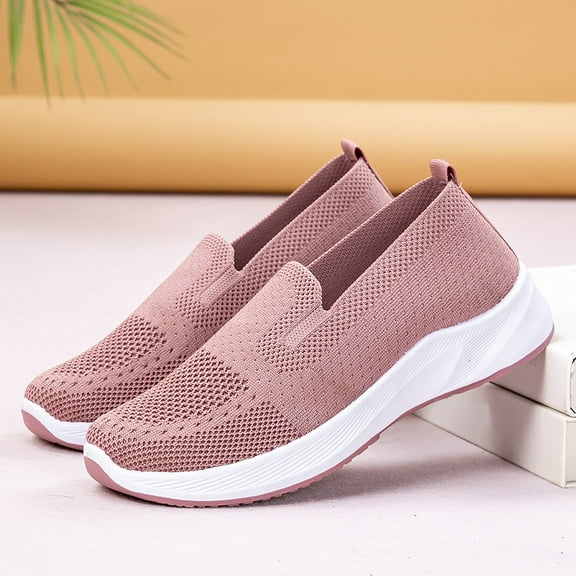 XIMIN Women's Orthopedic Sneakers New Air Cushion Slip on Walking Lightweight Shoes Casual Walking Wide Soft Soled Shoes with Arch Support Comfort Platform Sneakers