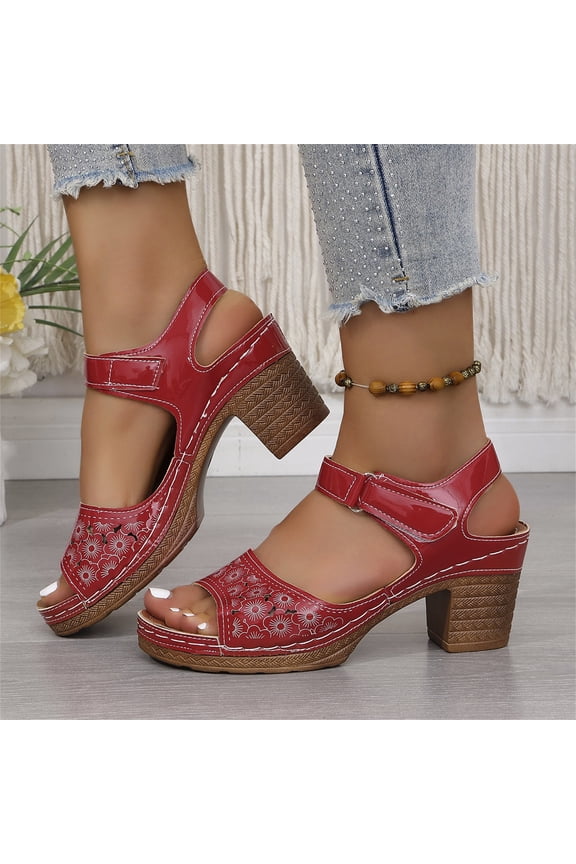 Women's Platform Slip On Walking Flats Orthopedic Sandals Open Toe Wedges Slip on Wedge Dressy Sandals with Arch Support Comfortable Bohemia Beach Sandals