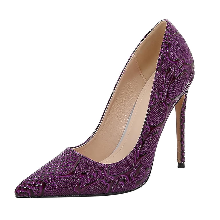 purple dress shoes for women Aachcol Pumps Peep Open Toe Ankle Strap Slingback Kitten Low Heel Sandals Satin Office Wedding Shopping 1.5 Inch 10.5 US Step Out in Confidence with Our Womens High Heels Make a statement with these stunning high heels Women's Purple Party & Evening