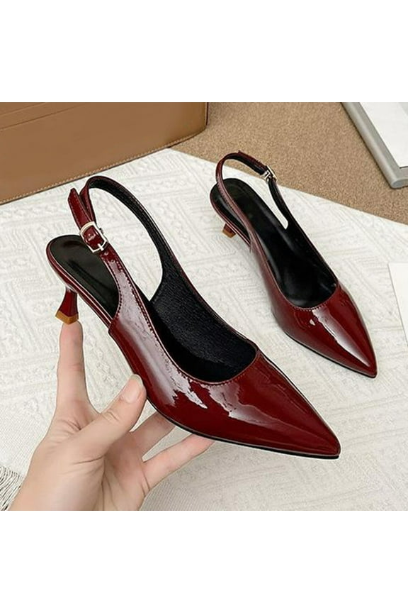 Women's Pumps Slingback Heels Pointed Toe Sling Back Kitten Heels Fashion Low Heel Metallic Slingback Pumps Bride Dresses Wedding Shoes Casual (7.5, Camouflage)