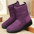 thumbnail image 1 of XIMIN Women’s Winter Boots Waterproof Snow Booties Mid Calf Boots with Zipper Warm Faux Fur Lined Cozy Comfortable Anti-Slip Sole Stylish Outdoor Shoes, 1 of 8