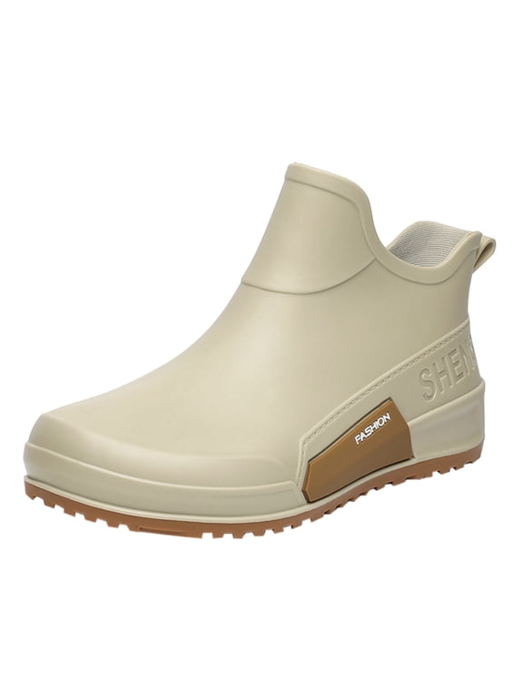 Womens Fall Booties and Ankle Boots Rain Boots Women Non Slip Cotton Inside Outdoor Rubber Water Shoes Short Boot Non Slip Warm Rain Boots
