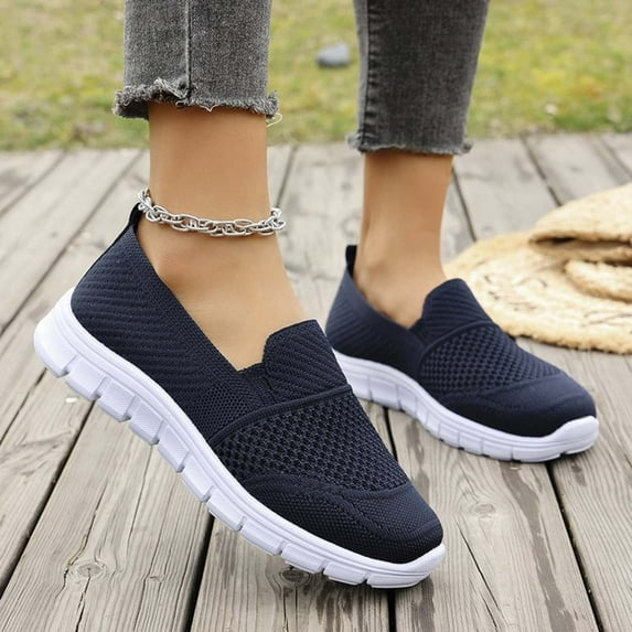 XIMIN Womens Orthopedic Shoes Sale Walking Outdoor Slip-on Orthopedic Diabetic Shoes with Arch Support Air Cushion Lightweight Platform Trainers Summer Casual Sneaker