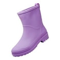 thumbnail image 1 of XIMIN Womens Rain Boots Waterproof Insulated Lightweight Platform Mud Boots Rubber Fashion Boots in Gardening Wide Calf Rain Boots with Glossy in Outdoor (38, Purple), 1 of 4