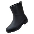 thumbnail image 1 of XIMIN Womens Rain Boots Waterproof Insulated Lightweight Platform Mud Boots Rubber Fashion Boots in Gardening Wide Calf Rain Boots with Glossy in Outdoor (40, Black), 1 of 3