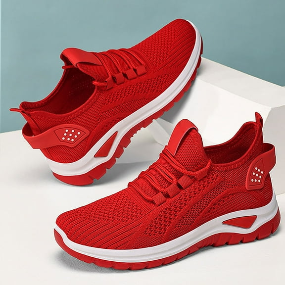 XIMIN Womens Stretchy Mesh Wedge Orthopedic Ultra-Light Sneakers with Arch Support Air Cushion Road Shoes Comfort Lace Up Non Slip Breathable Casual Walking Running Shoes Tennis Sneakers