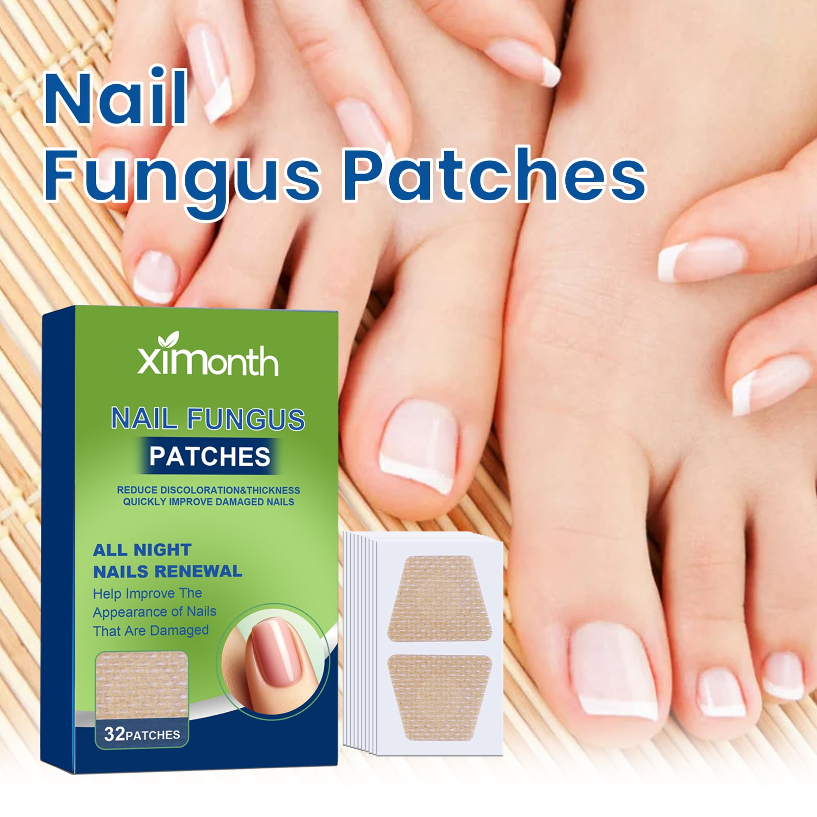 XIMONTH Nail Fungus Patches,32 Patches Nail Toenails Toe Nails Patches