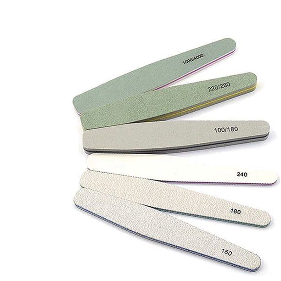XIMUX Nail File Nail Buffer, 6 pcs Nail Files and Buffers for Natural Nails, Nail Buffer and Shine Kit Nail Filer, Nail Buffer Block 100/180 Grit Nail Files Fingernail Files