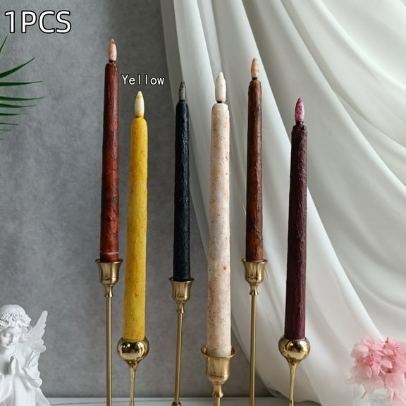XINAOBAOLUO 1-Pack Yellow LED Candles,11" Flameless Taper Candles for Home Decor Seasonal Decor,1-Pack