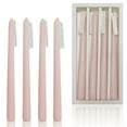 thumbnail image 1 of XINAOBAOLUO 4 PCS PINK Rose Scented Candles,10 Inch Taper Candles, Smokeless Sticks Candle for Mantles,Wedding, House Warming Gifts, 1 of 4