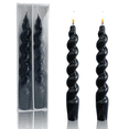 thumbnail image 1 of XINAOBAOLUO 7.5 inch Unscented Candles Dripless Taper Candles Black Candle Sticks Smokeless Twisted Candles Pack of 2, 1 of 7