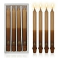 thumbnail image 1 of XINAOBAOLUO Dripless Candles 4PCS Gradient Color Candles Brown Tapered Candles Dinner Party Candles Wedding Party Decoration Ideas, 1 of 5