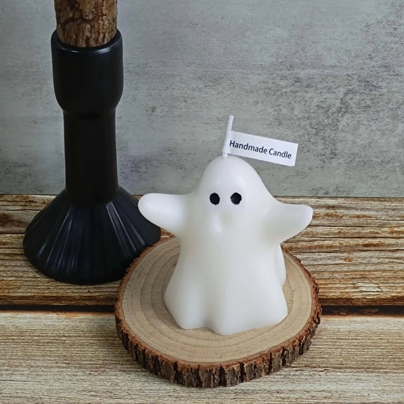 XINAOBAOLUO Ghost Candles (Unscented) - Halloween Soy Wax Candles for Party Home Decor