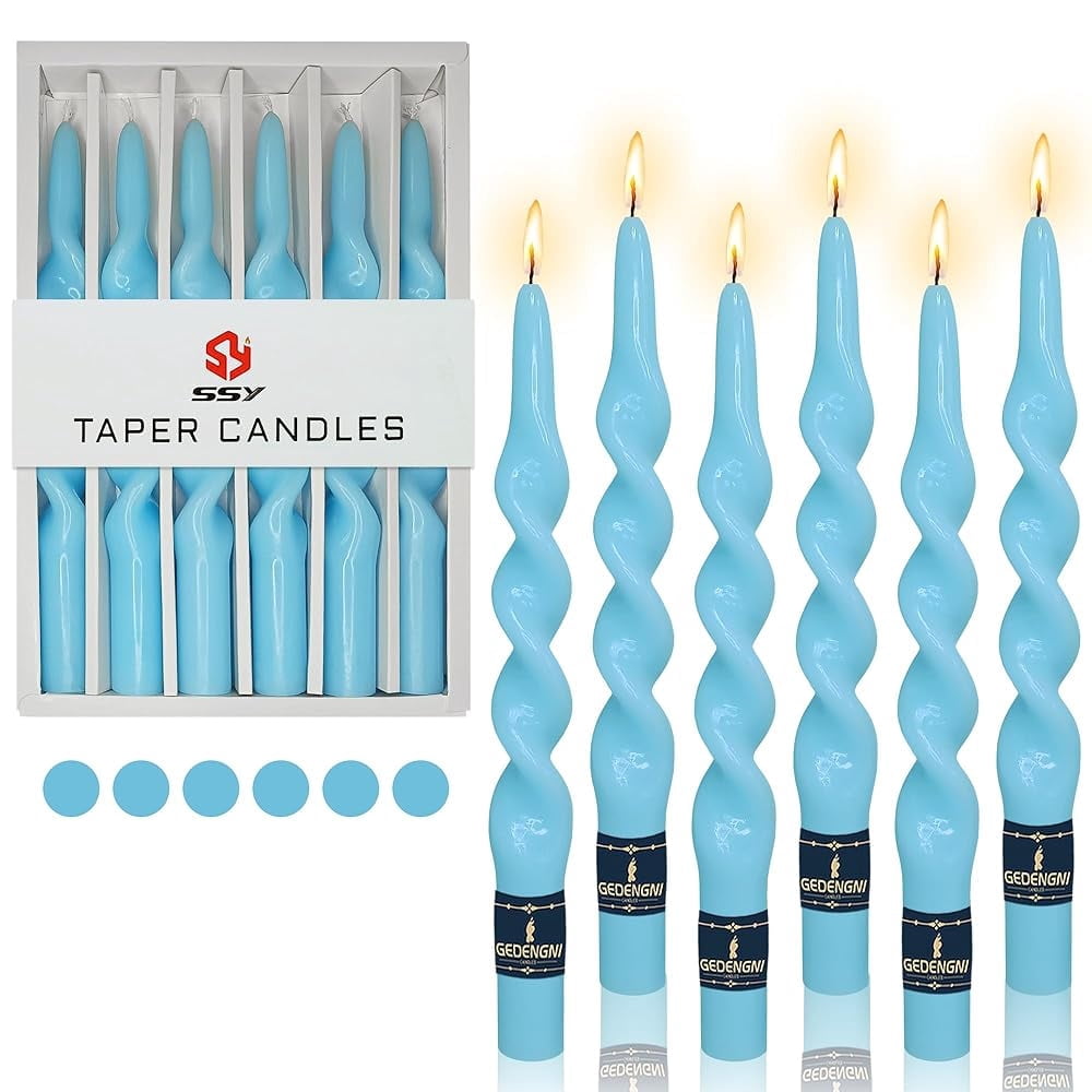 XINAOBAOLUO Swirl Taper Candles