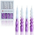 thumbnail image 1 of XINAOBAOLUO Unscented Luxury Purple Taper Candles Pack of 4, 1 of 4