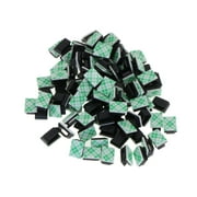 XINCA Adhesive Cable Clips Sticky Tack Cord Holder Wire Organizer Desk Accessories Wire Hider 100pcs Black for Cat6 Cat5 and Cat7 Flat Ethernet Cable for Car Office Desk Accessories Home Nightstand