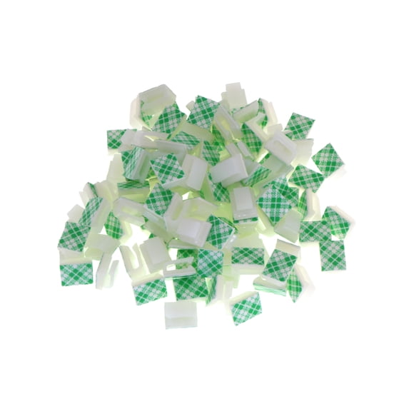 XINCA Adhesive Cable Clips, White, 100 Count, 100 Pack