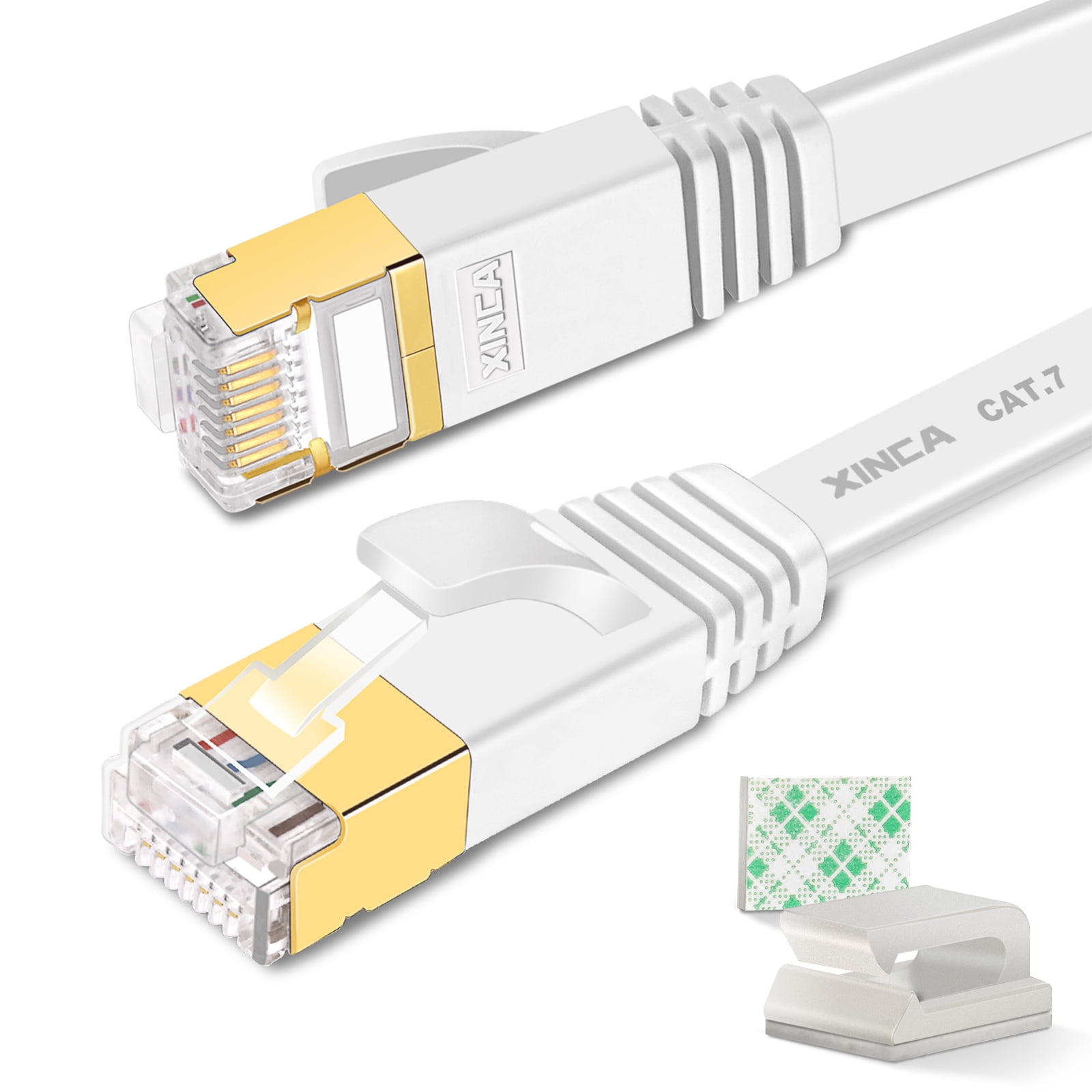 XINCA Cat7 Ethernet Cable Extra Long Lnternet Network Flat Patch