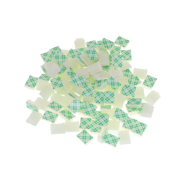 XINCA Ethernet Cable Clips Sticky Tack Cord Holder Wire Organizer Desk Accessories Wire Hider 100pcs White for Cat6 and Cat7 Cat8 Flat Ethernet Cable for Car Office Desk Accessories Home Nightstand