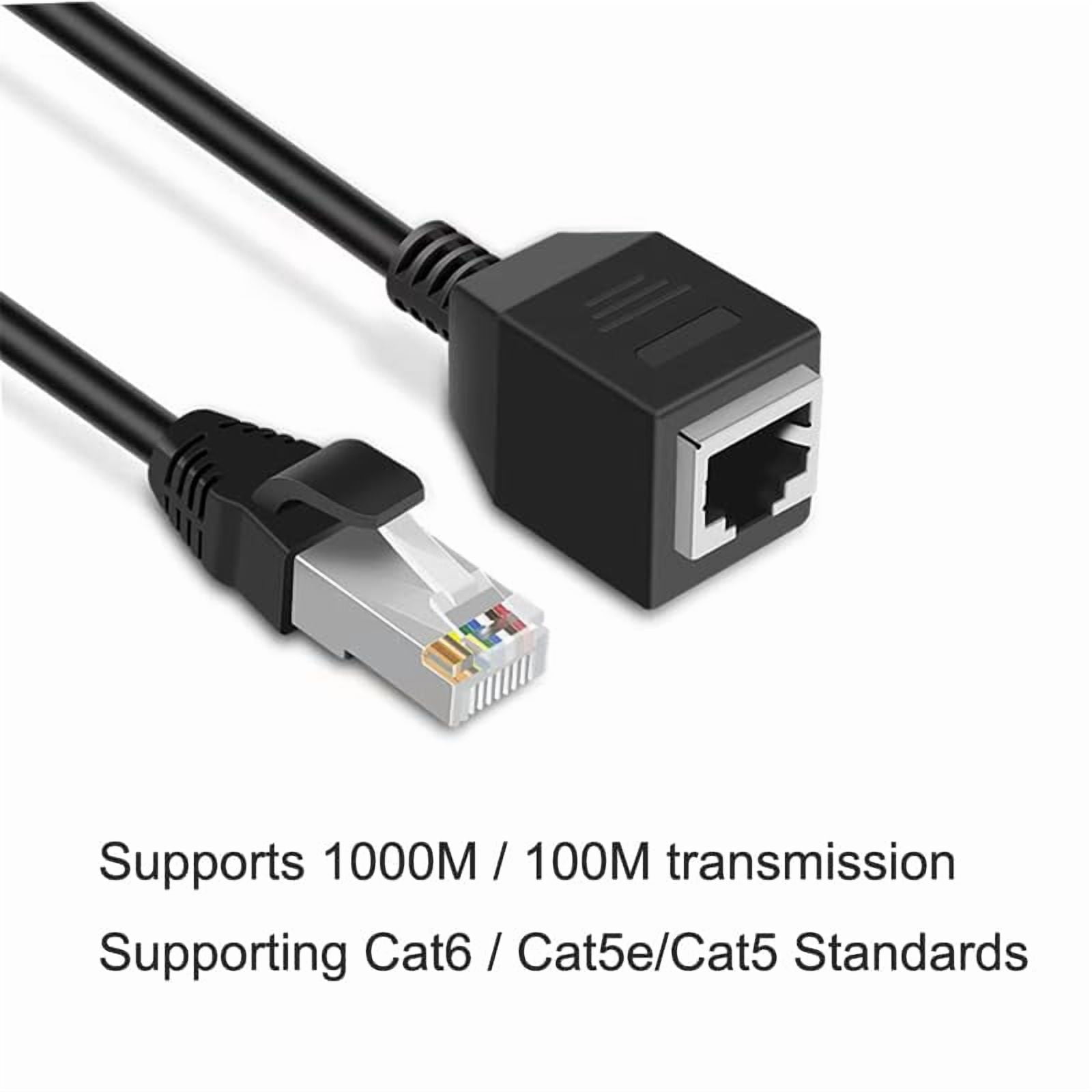 XINDUO-2 Pack Ethernet Expansion Cable, 1FT RJ45 Male to Female Network ...