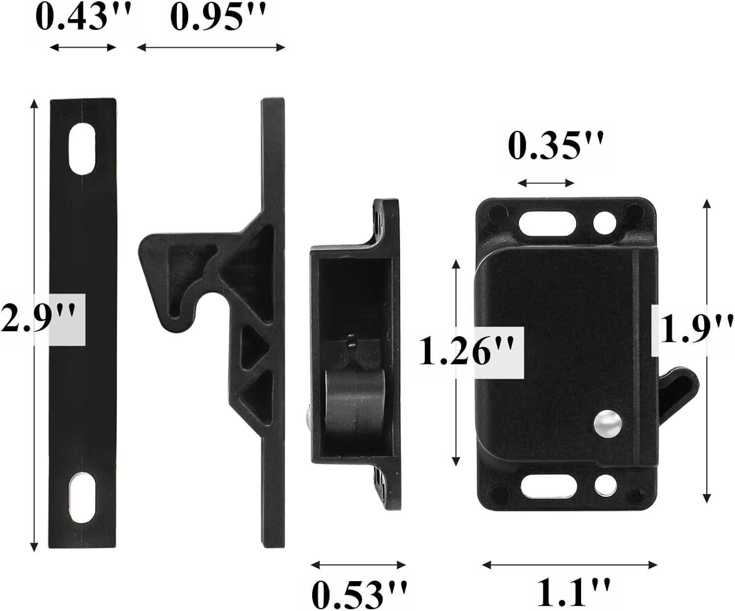 XINDUO-20 Pack RV Drawer Latches Catches, Cabinet Door Latch 10 LBS ...