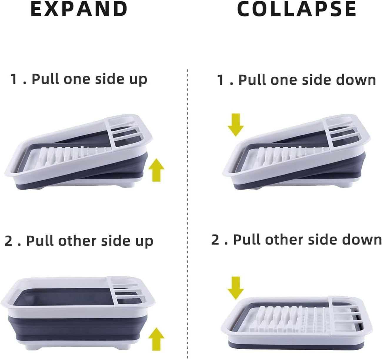 XINDUO-Collapsible Dish Drying Rack for RV Kitchen, Foldable Drainer ...