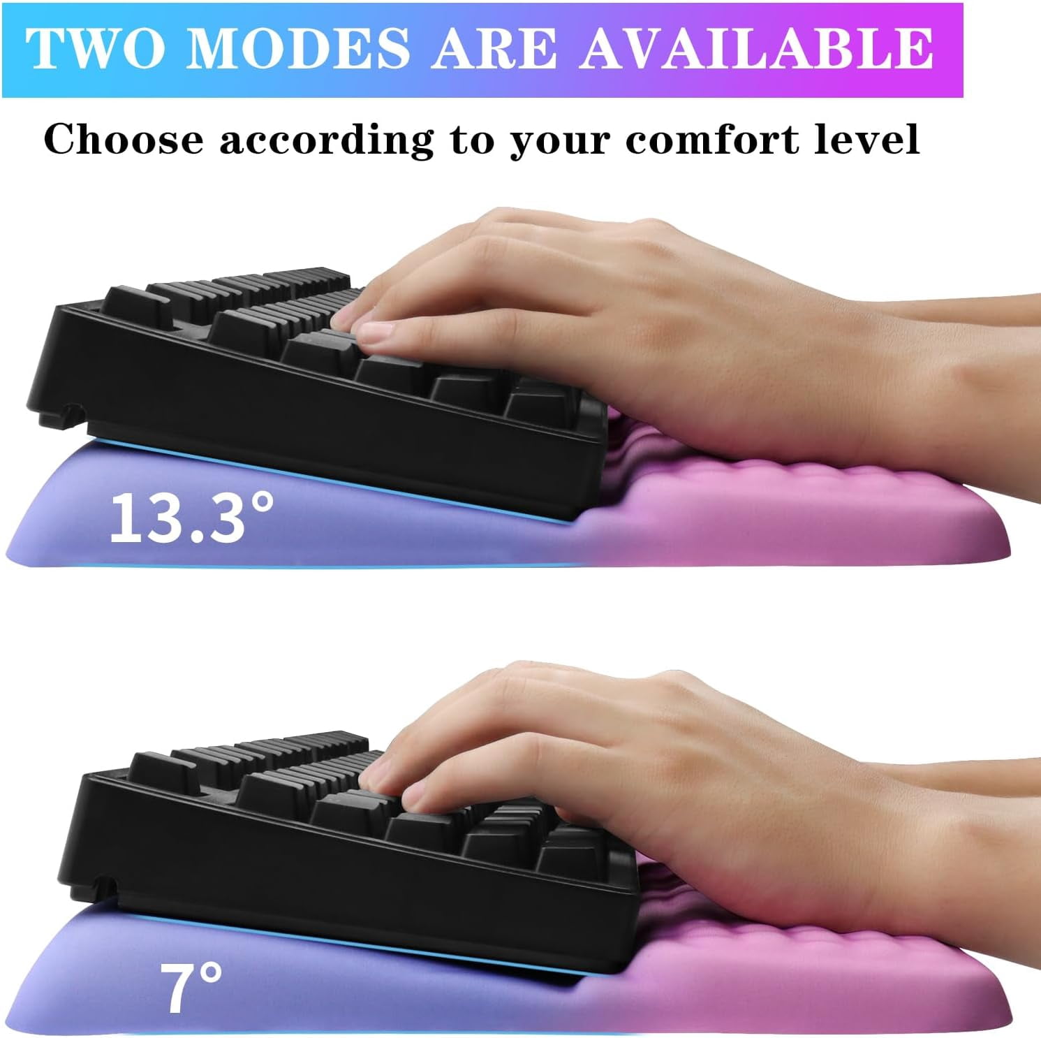 XINDUO-Computer Keyboard Stand with Wrist Rest, Ergonomic Tilted ...