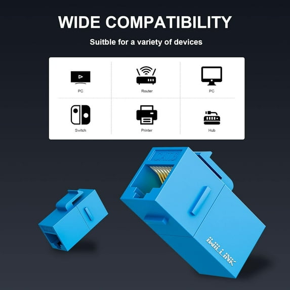 XINDUO-RJ45 Cat6 Keystone Coupler 10-Pack, Female to Female Cat6 ...