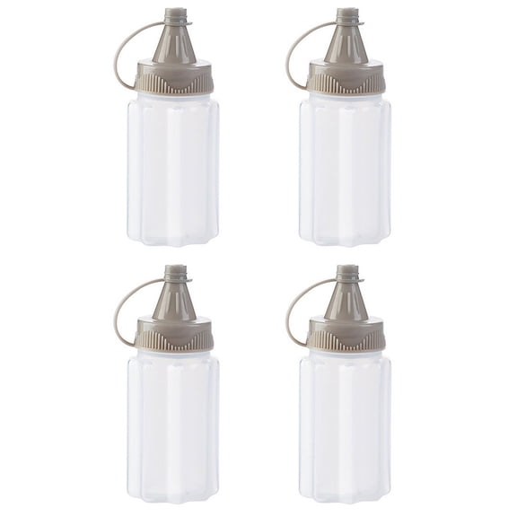 XINGAG 4Pcs Mini Squeeze Bottle, Leakproof Condiment Container, Reusable Storage Jar for Oil, Ketchup, Honey, Salad, Dressing