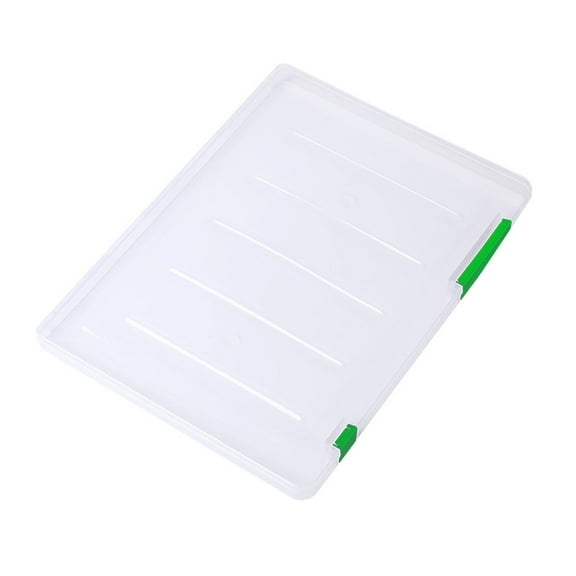 XINGAG A4 File Box Paper Organizer, Transparent Visible Document File Case Durable File Protection for Office Home Desktop Paper Magazine Storage