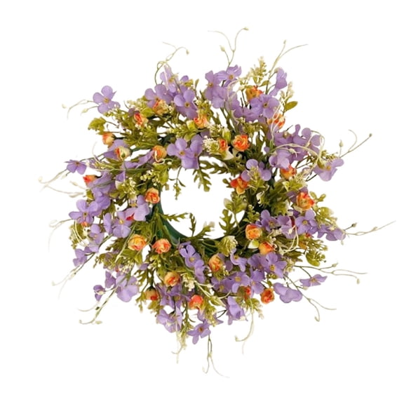 XINGAG Artificial Flowers Purple Wreath Flower Home Living Room Balcony Ornaments Forsythia Door Decoration for Summer Spring Decor Realistic Simulated Floral