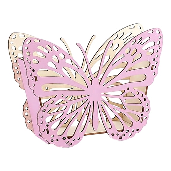 XINGAG Butterfly Planter, Wooden Flower Pot, Desktop Vase & Candle Holder, Sports Party Supplies, Indoor Outdoor Home Kitchen Office Garden Decoration