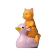 thumbnail image 1 of XINGAG Cat Riding the Ducks Figurine for Office Desk Figurine for Nightstand Garden Landscape Dollhouse Aquarium Cake Decoration, 1 of 4