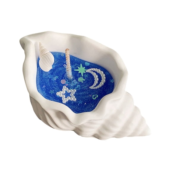 XINGAG Conch Scented Candles, Coastal Shell Aromatic Candles, Ocean Inspired Decorative Wax Candle, Soft Sea Scent for Meditation and Indoor Coastal Layout