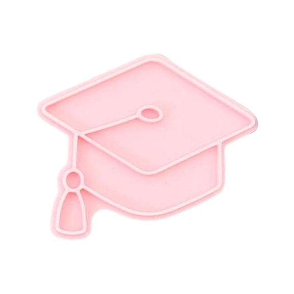 XINGAG Cookie Stamp Mold, Graduation Hat Shaped Embossing Cutter, Smooth Edge Safe Baking Tool for Graduation Party, Cake Fondant Decor, Parent-child DIY and Soft Food Shaping