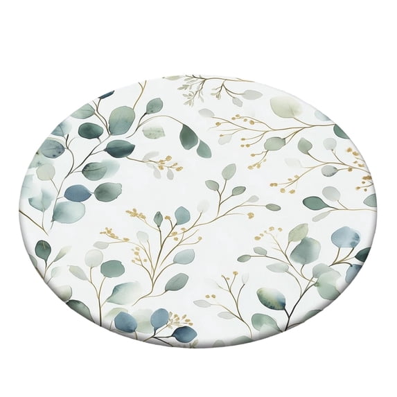 XINGAG Delicate Leaf Pattern Table Cloth For Small Round Dining Room Table,Soft Desk Decor For Casual Family Dinner Party, Resistant Washable Table Cover For Indoor Outdoor Home