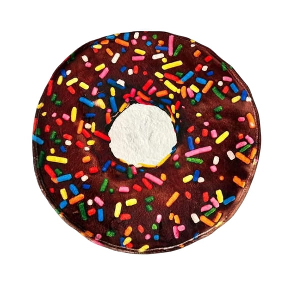 XINGAG Novelty Chocolate Sprinkle Donut Shaped Blanket, Funny Realistic Warm Food Throw Blanket, Soft Cozy Blanket for Sofa Bed, Unique Gift for Family Friends