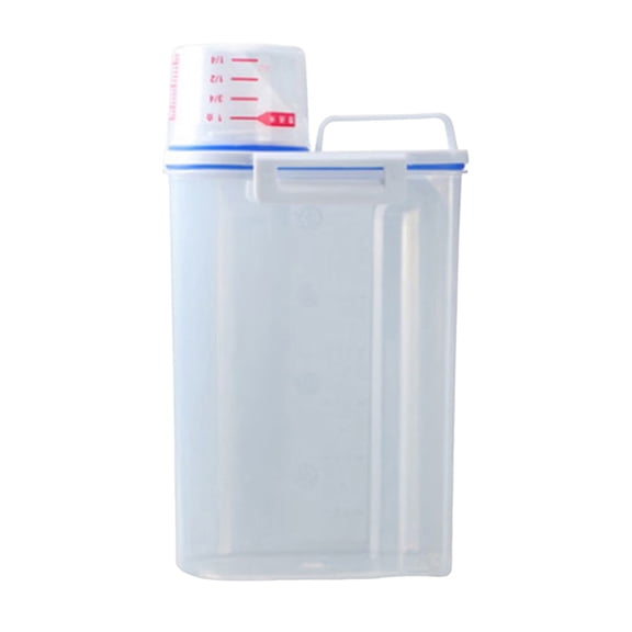 XINGAG Rice Storage Container, Airtight Cereal Flour Dispenser with Measuring Cup,Kitchen Dry Food Storage Bin for Grain Oatmeal Snacks Pet Dog Food - 2.5L/84oz