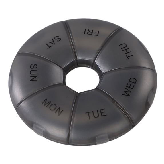 XINGAG Round Weekly Pill Organizer, Travel Pill Container 7 Day, Portable Travel Storage Case for Vitamin Supplement Fish Oil